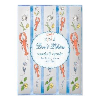 Love & Lobster Destination Wedding Welcome Tote Bag Front View