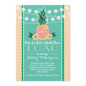 luau bridal shower invitation