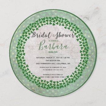 luck of the irish bridal shower invitation