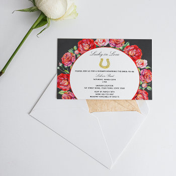 lucky in love bridal shower invitation