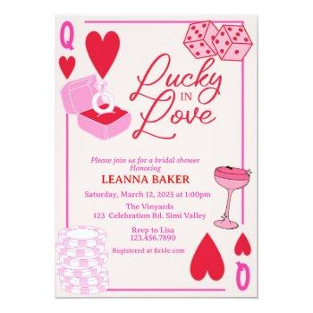 Lucky In Love, Bridal Shower, Lucky, Invitation Front View