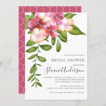 luscious leaves hawaiian bridal shower invitation