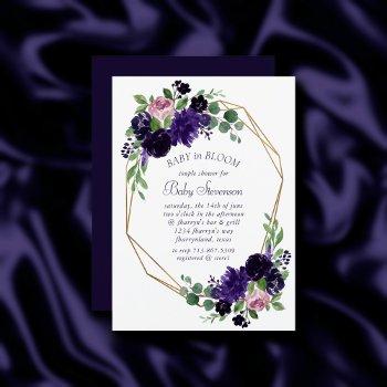 lush blossoms | purple and pink rose love in bloom invitation