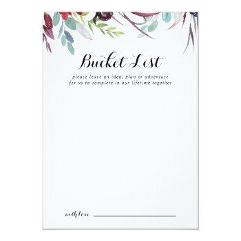 Luxury Whimsical Boho Wedding Bucket List Cards Front View