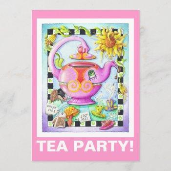 mad about tea party invitation