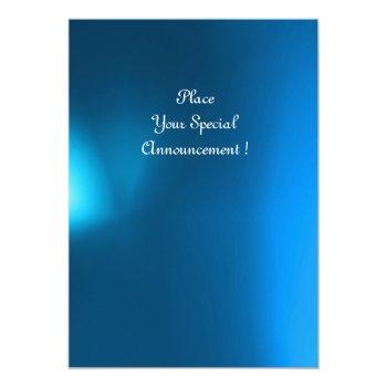 Magic Rings ,monogram Parchment Gem Blue Invitation Front View