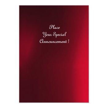 Magic Rings ,monogram Rsvp Gem Red Burgundy Invitation Front View