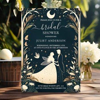 magical dream mystical stars moon bridal shower invitation