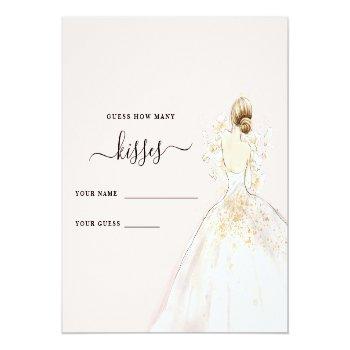 Magnolia Bride How Many Kisses Bridal Shower Enclo Enclosure Card Front View