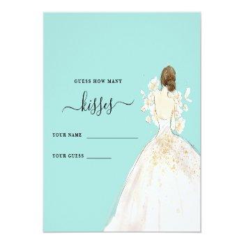 Magnolia Bride How Many Kisses Bridal Shower Enclo Enclosure Card Front View