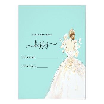 Magnolia Bride How Many Kisses Bridal Shower Enclosure Card Front View