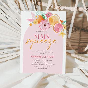 main squeeze bridal shower invitation