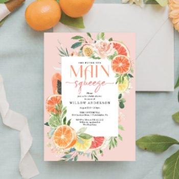 main squeeze citrus bridal shower invitation