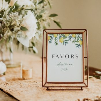 main squeeze lemon bridal shower favors sign announcement