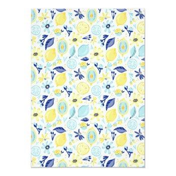 Main Squeeze Yellow Lemons Mint Briday Shower Invitation Front View