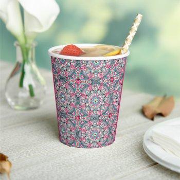 mandala pink paper cup