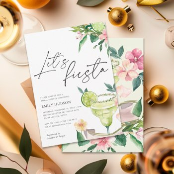 margarita mexican fiesta bridal shower invitation