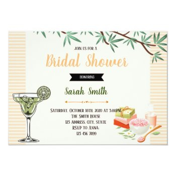 Margarita Mini Facial Party Invitation Front View