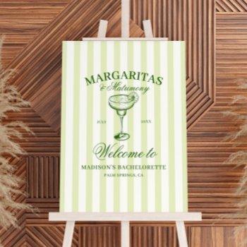 Margaritas And Matrimony Bachelorette Welcome Foam Board Front View