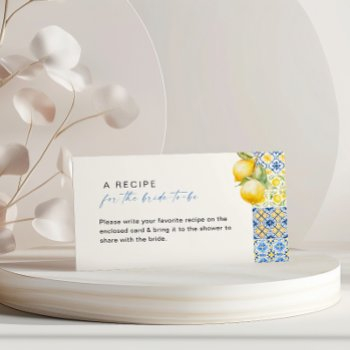 mediterranean italian tiles recipe request enclosure card