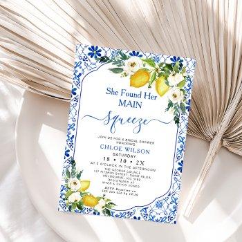 mediterranean positano main squeeze bridal shower  invitation