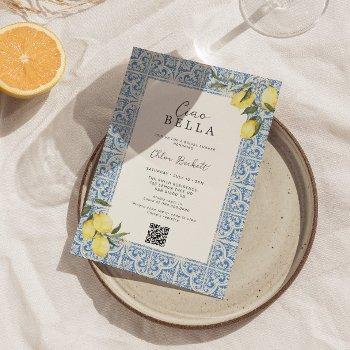 mediterranean tiles amalfi capri bridal shower invitation
