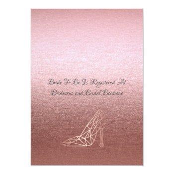 Merlot And Blush Pink Watercolor Bridal Shower Invitation Front View