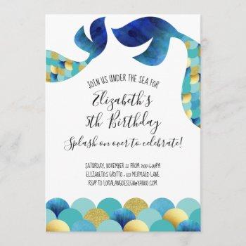 mermaid birthday invitation