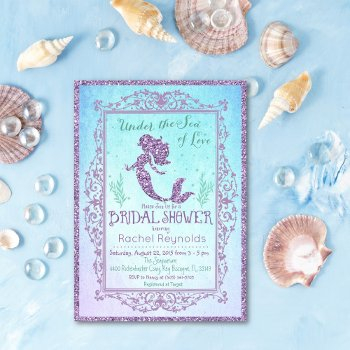 mermaid bridal shower invitation