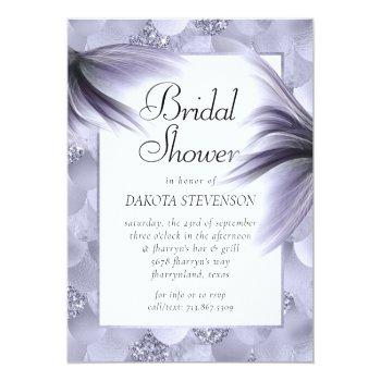 Mermaid Chic | Dusty Lavender Purple Shower Invitation Front View