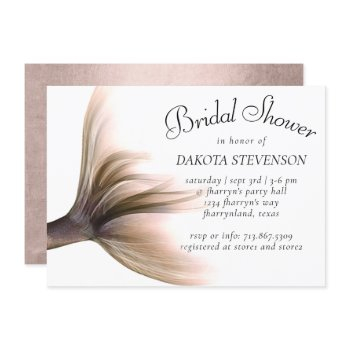 mermaid posh | dusty terracotta peach sheen shower invitation