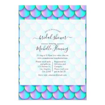Mermaid Scales Virtual Shower Invitation Front View