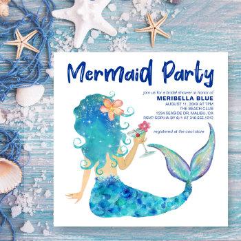 mermaid sea | tropical drink bridal shower invitation