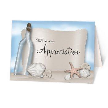 message from a bottle beach thank you cards