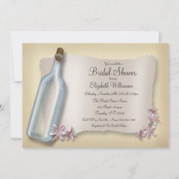 message from a bottle ~ bridal shower invitations