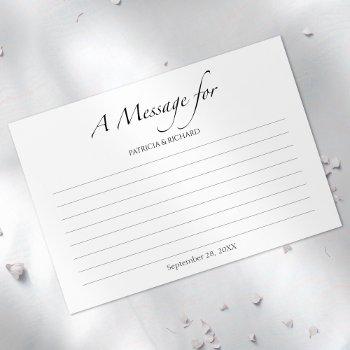 Message In A Bottle Card Minimalist Wedding Front View