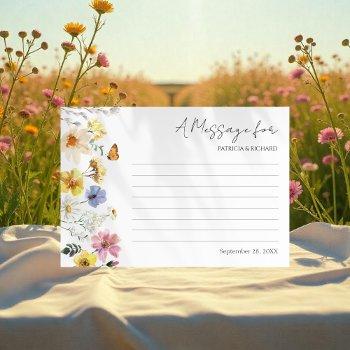 message in a bottle card | wildflower boho wedding