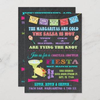 mexican fiesta couples bridal shower invitation