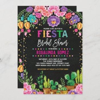 mexican floral bridal shower fiesta flowers invite
