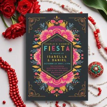 mexican rancho fiesta modern wedding couple shower invitation