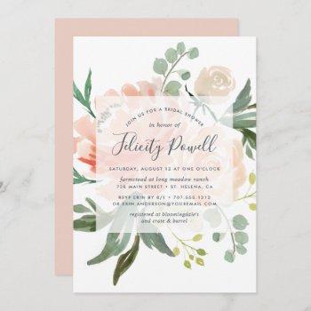 midsummer floral bridal shower invitation