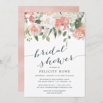 midsummer floral | bridal shower invitation