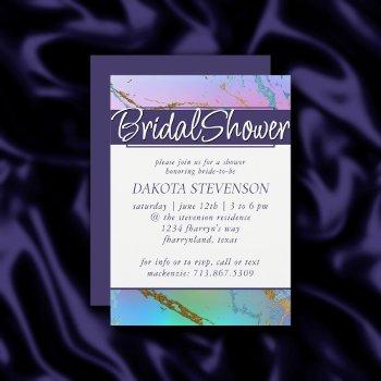 millennial marble | playful ombre bridal shower invitation