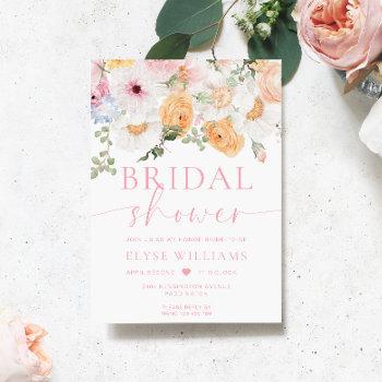 millie floral bridal shower invitation