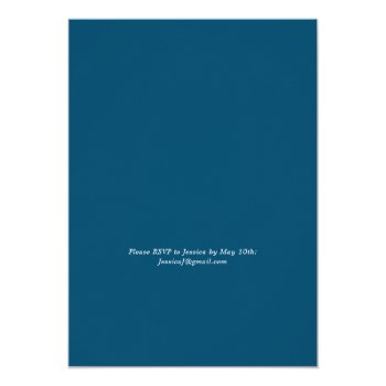 Minimal Crawfish Boil Couple's Shower Ocean Blue Invitation Front View