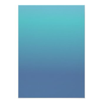 Minimal Simple Blue Ombre Spa Party Front View