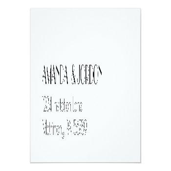 Minimalist Modern Art Deco Wedding Return Address Label Front View