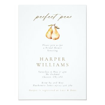 Minimalist Perfect Pear Botanical Front View