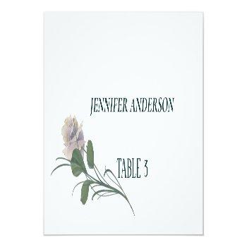 Minimalist Purple Field Flower Wedding  Place  Place Card Front View