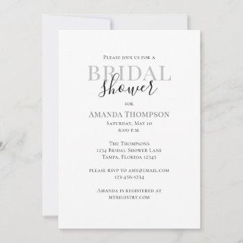 minimalist simple bridal shower elegant template